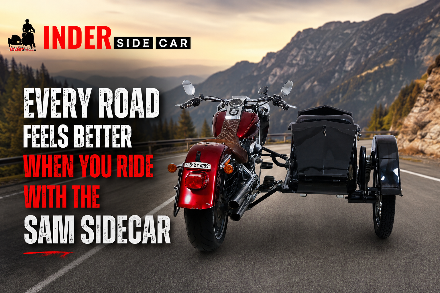 Sam Side View Every Road Feels Better When You Ride with the SAM Sidecar - Inder Sidecar